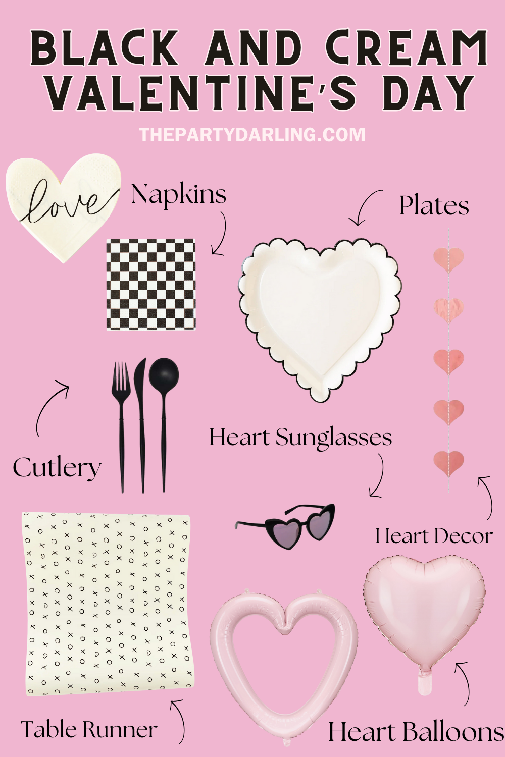 Black and Cream Valentine's Day | The Party Darling