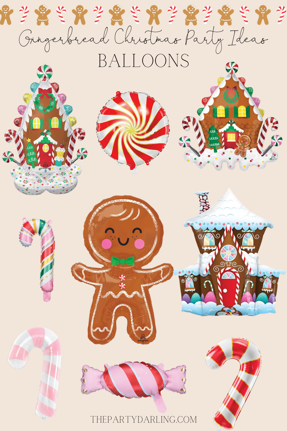 Gingerbread Party Supplies Balloons | The Party Darling
