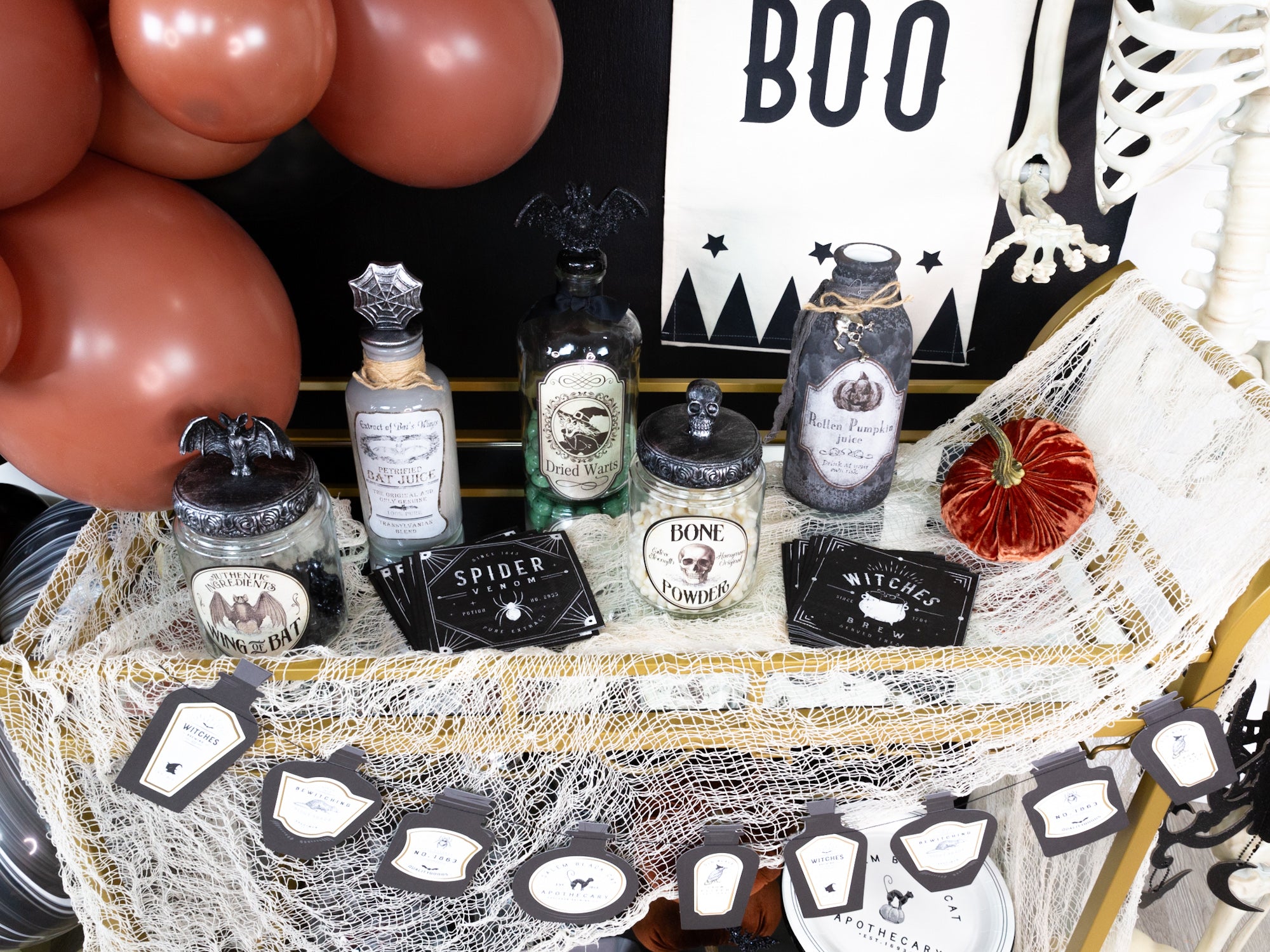 Halloween Bar Cart Decor | The Party Darling