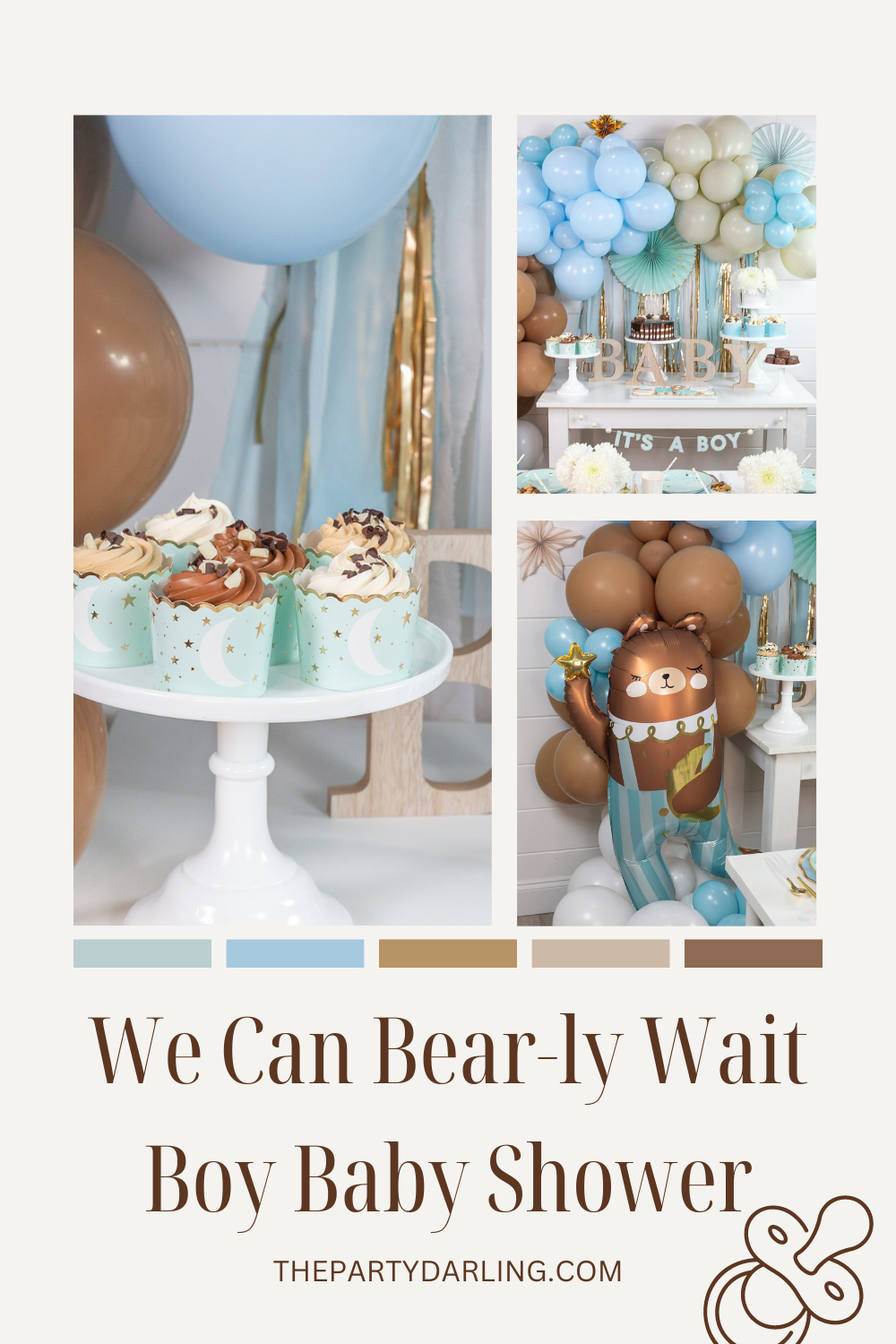 We Can Bear-ly Wait Boy Baby Shower | The Party Darling