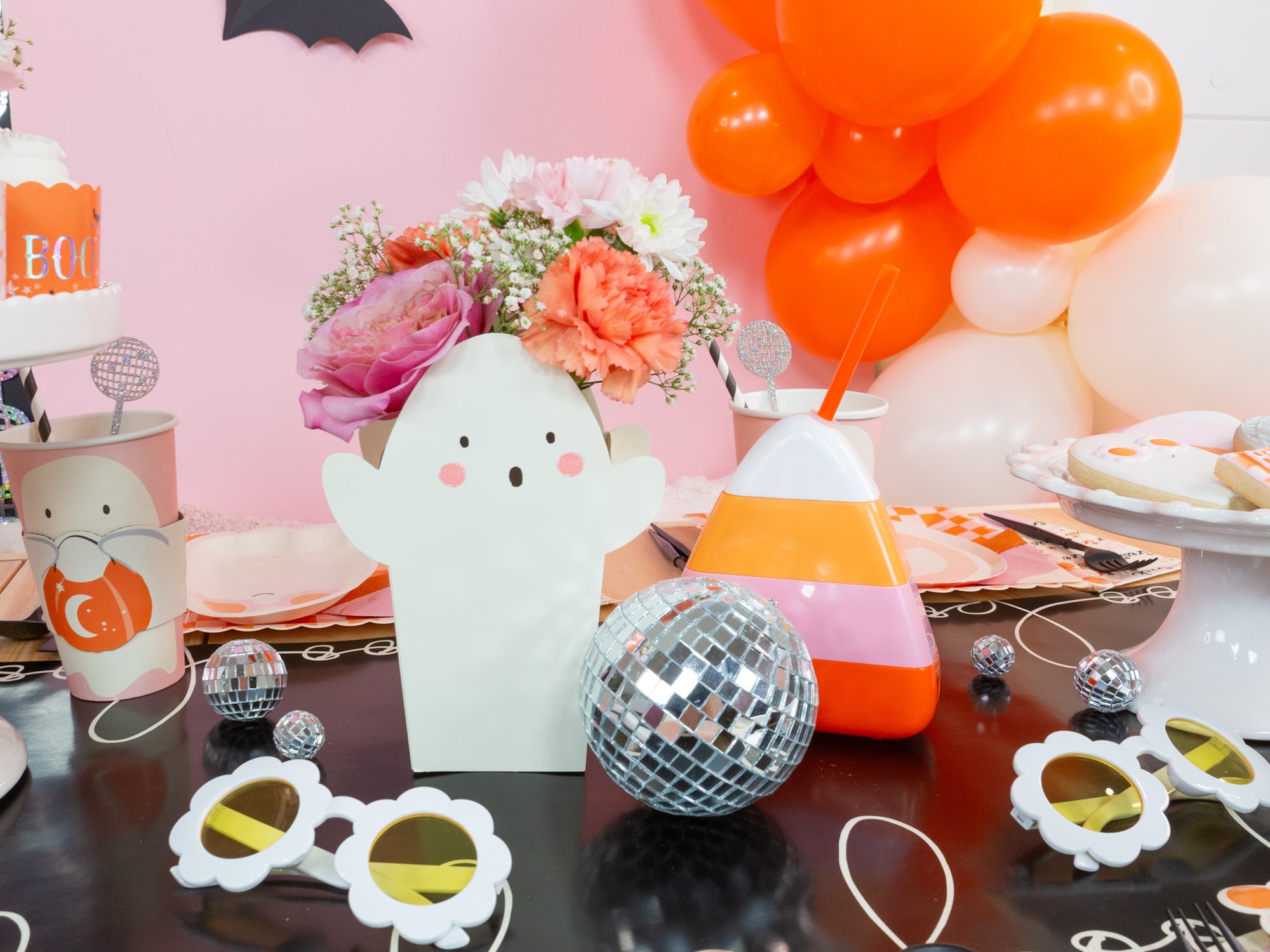 Spooky Cute Ghost Flower Arrangement | The Party Darling