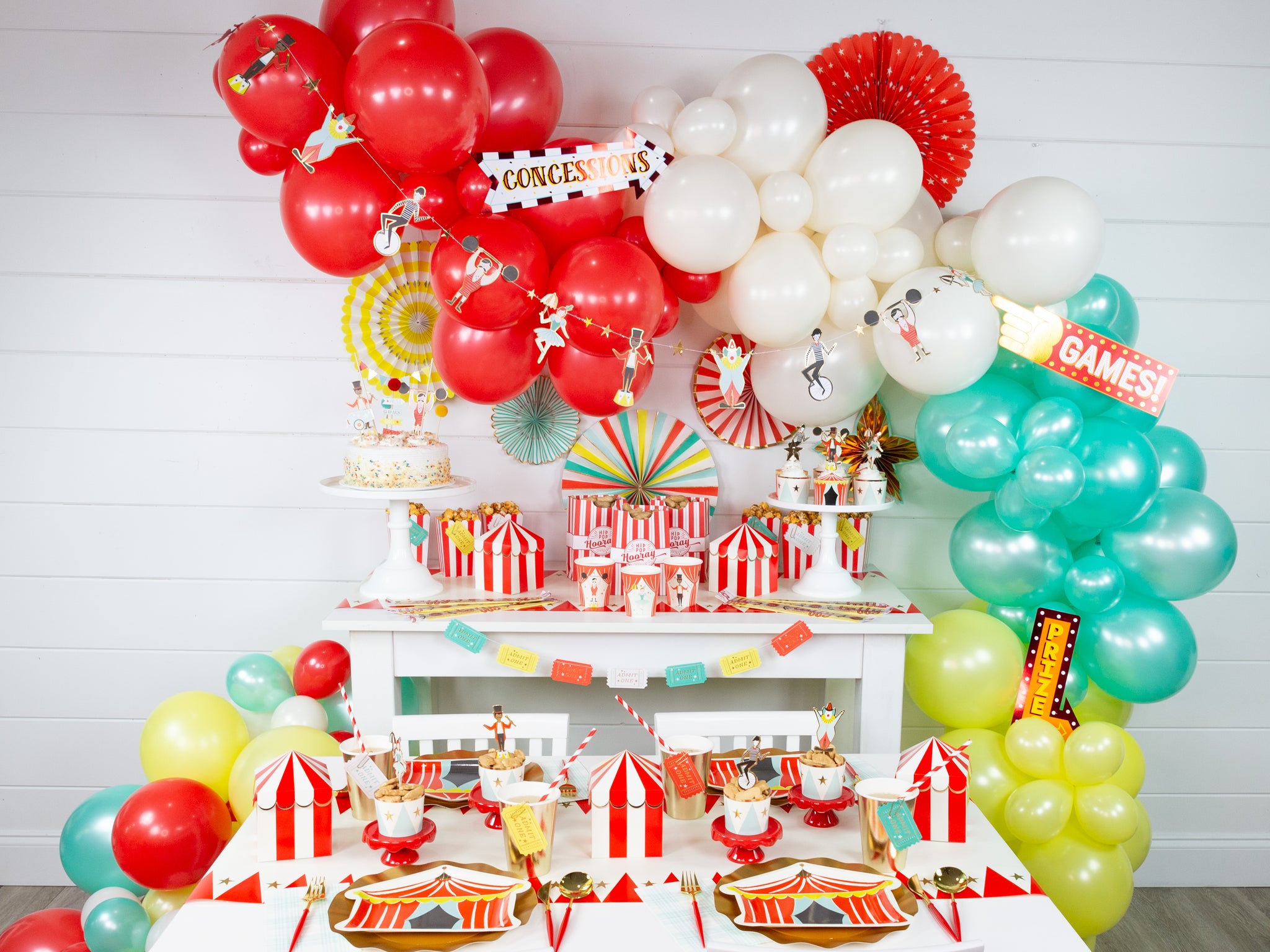 DIY Balloon Garland Circus party