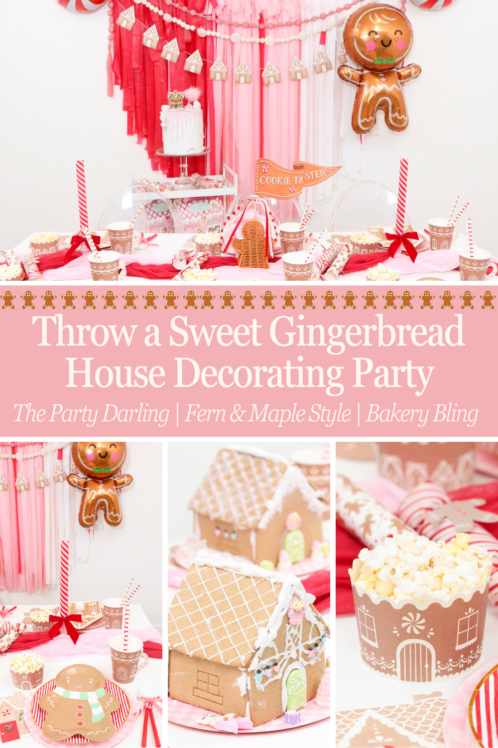 Throw a Sweet Gingerbread House Decorating Party | The Party Darling | Fern and Maple Style | Bakery Bling