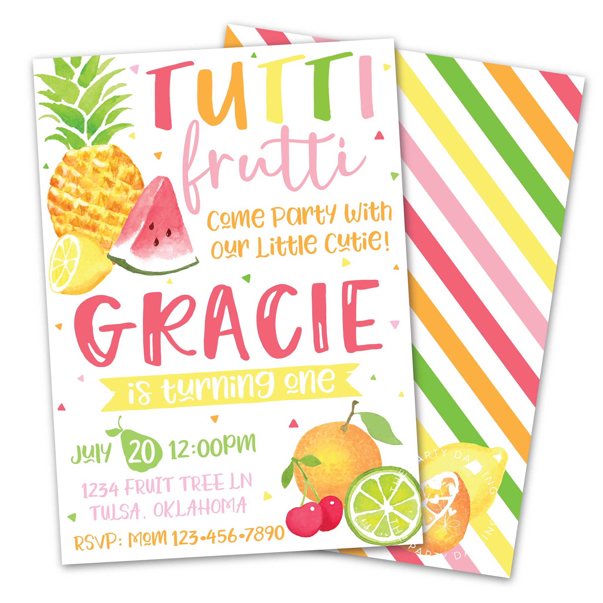 tutti frutti invitation