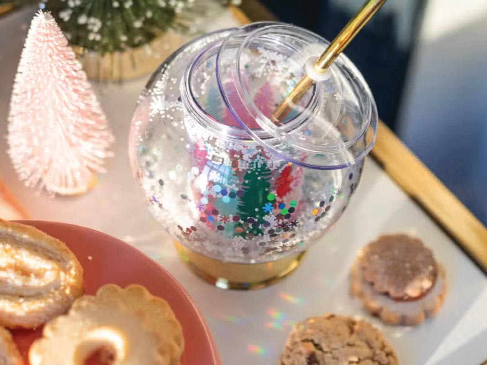 Merry and Bright Christmas Snow Globe Cup | The Party Darling