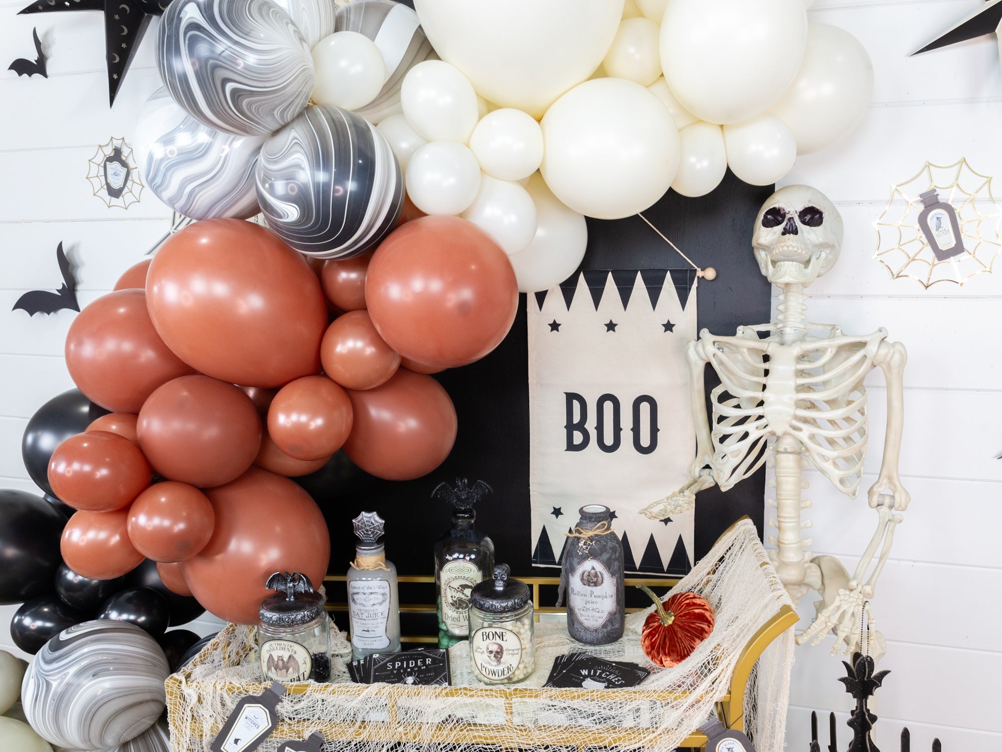 How to Style an Apothecary Halloween Bar Cart - The Party Darling