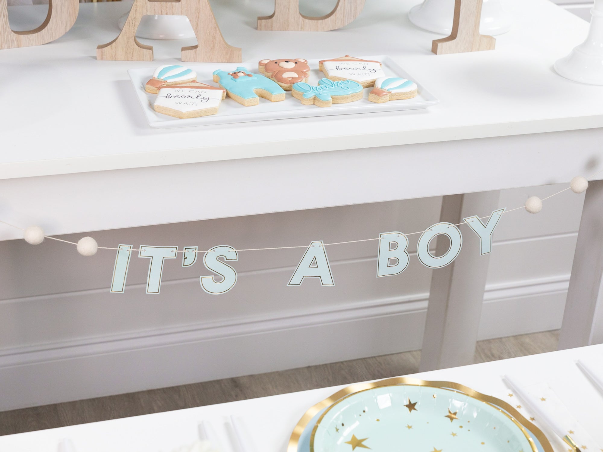 "It's a Boy" Baby Shower Banner | The Party Darling