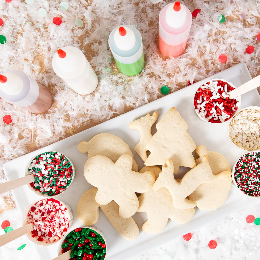 christmas sugar cookies and sprinkles