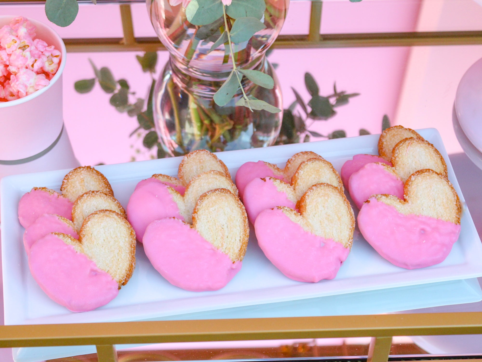 Pink Chocolate Dipped Cookies | The Party Darling
