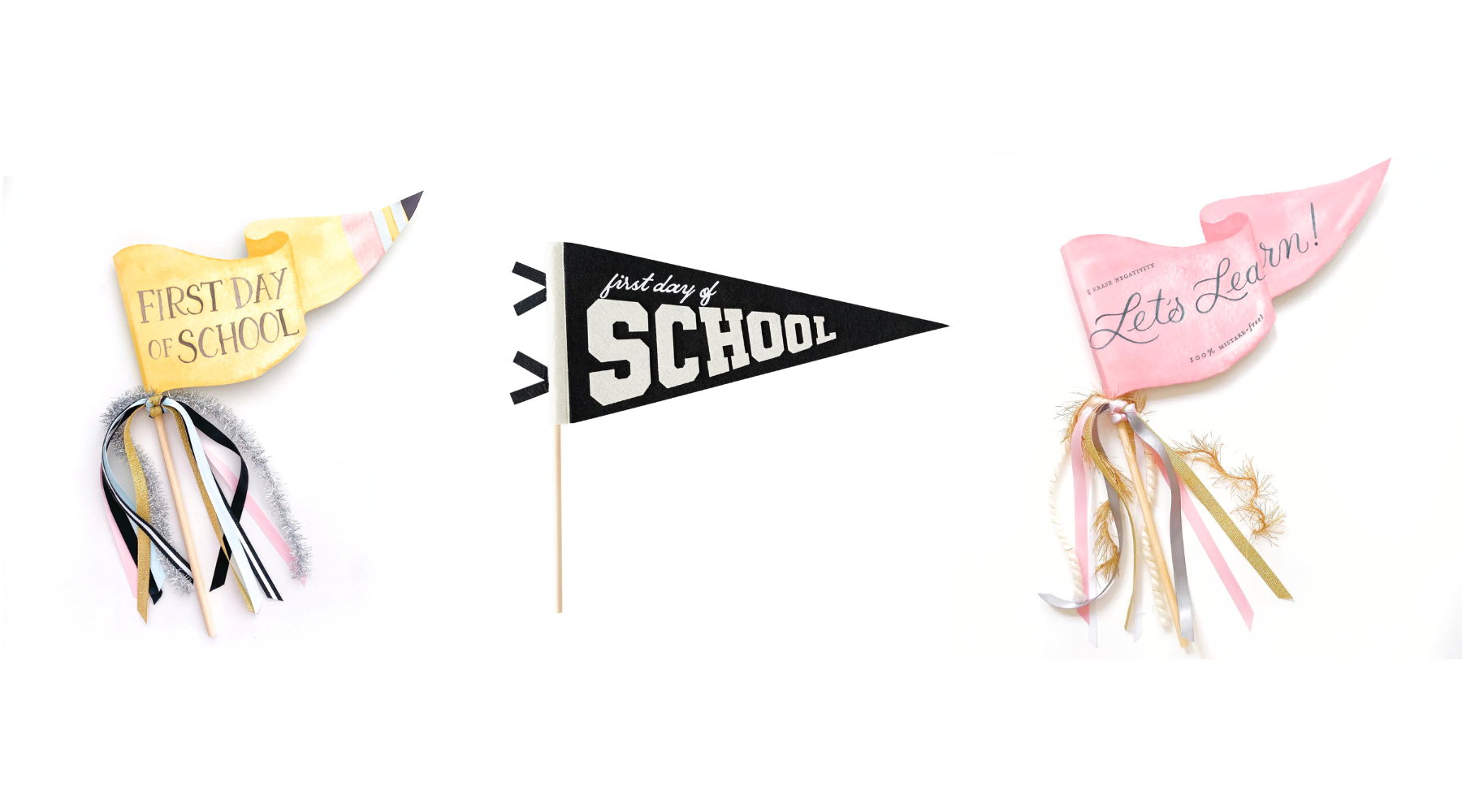 Pennant Flags for First Day of School Photo Props