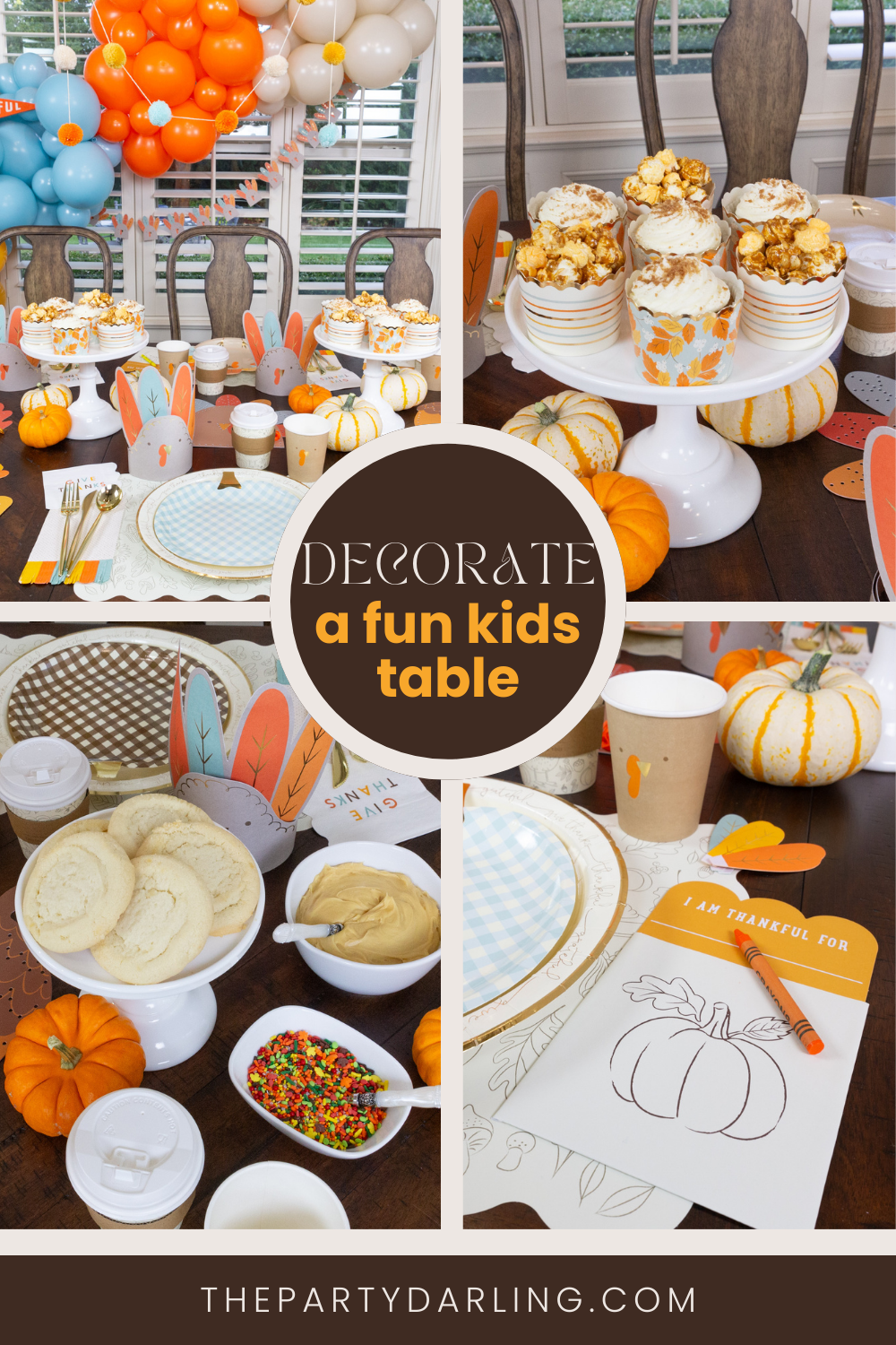 Decorate a Fun Kids Thanksgiving Table | The Party Darling