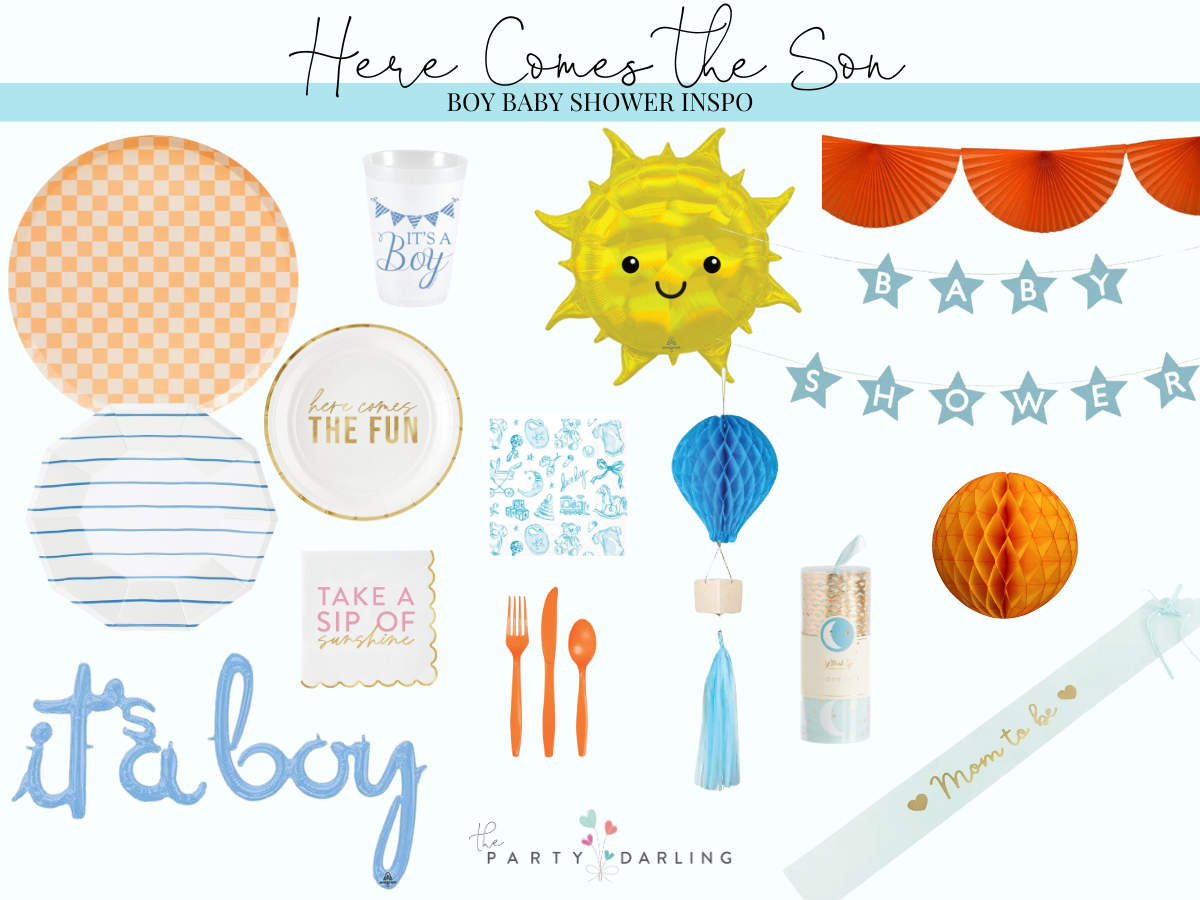 here comes the son baby shower | The Party Darling