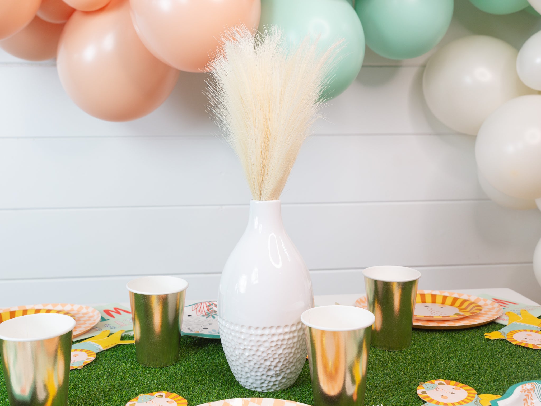 Let's Get Wild Pampas Grass Decor | The Party Darling