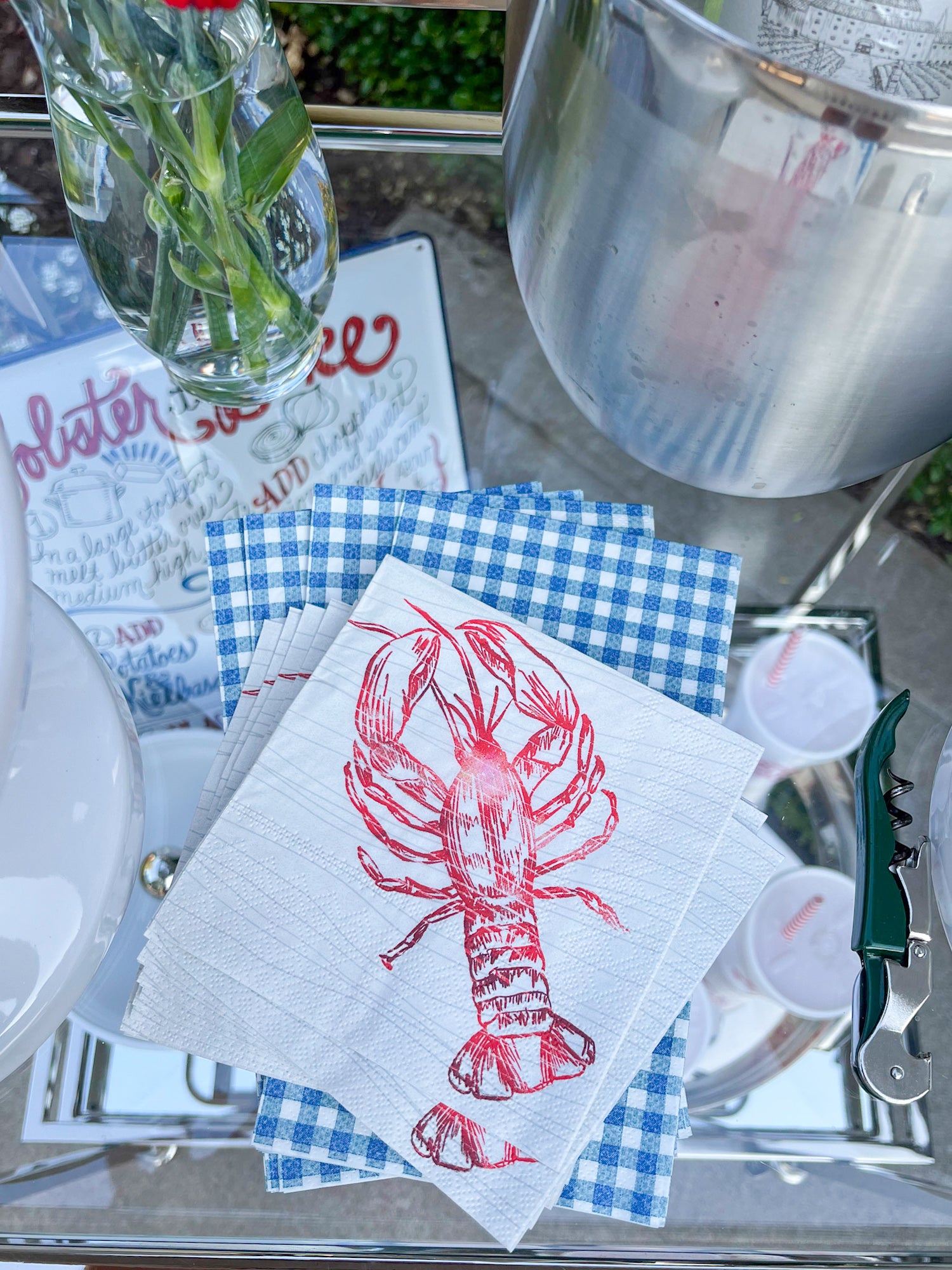 Lobster Cocktail Napkins | The Party Darling