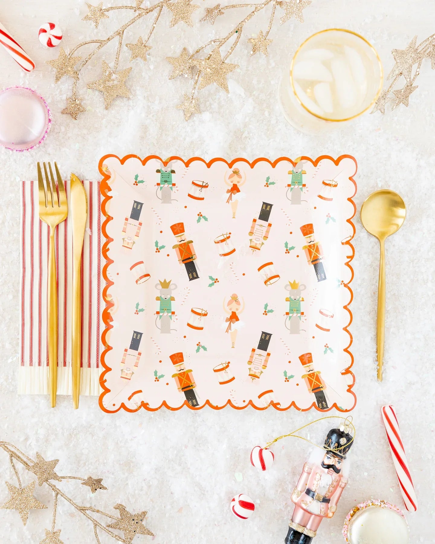 Nutcracker Christmas Scalloped Plates | The Party Darling