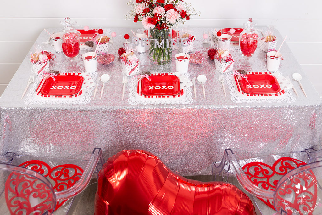 CELEBRATE IT VALENTINES DAY PARTY KIT. NEW Plates banner napkins straws  picks