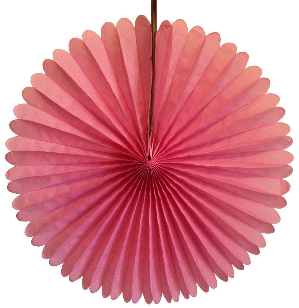 Devra Red Paper Fans, 5 Sizes 13 Red
