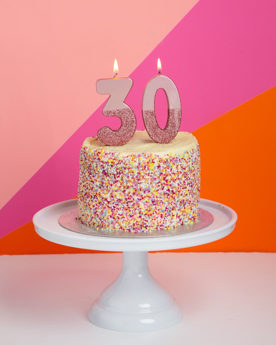 Happy Birthday Cake With Candles Stock Photo - Download Image Now - Birthday  Cake, Anniversary, Anniversary Card - iStock