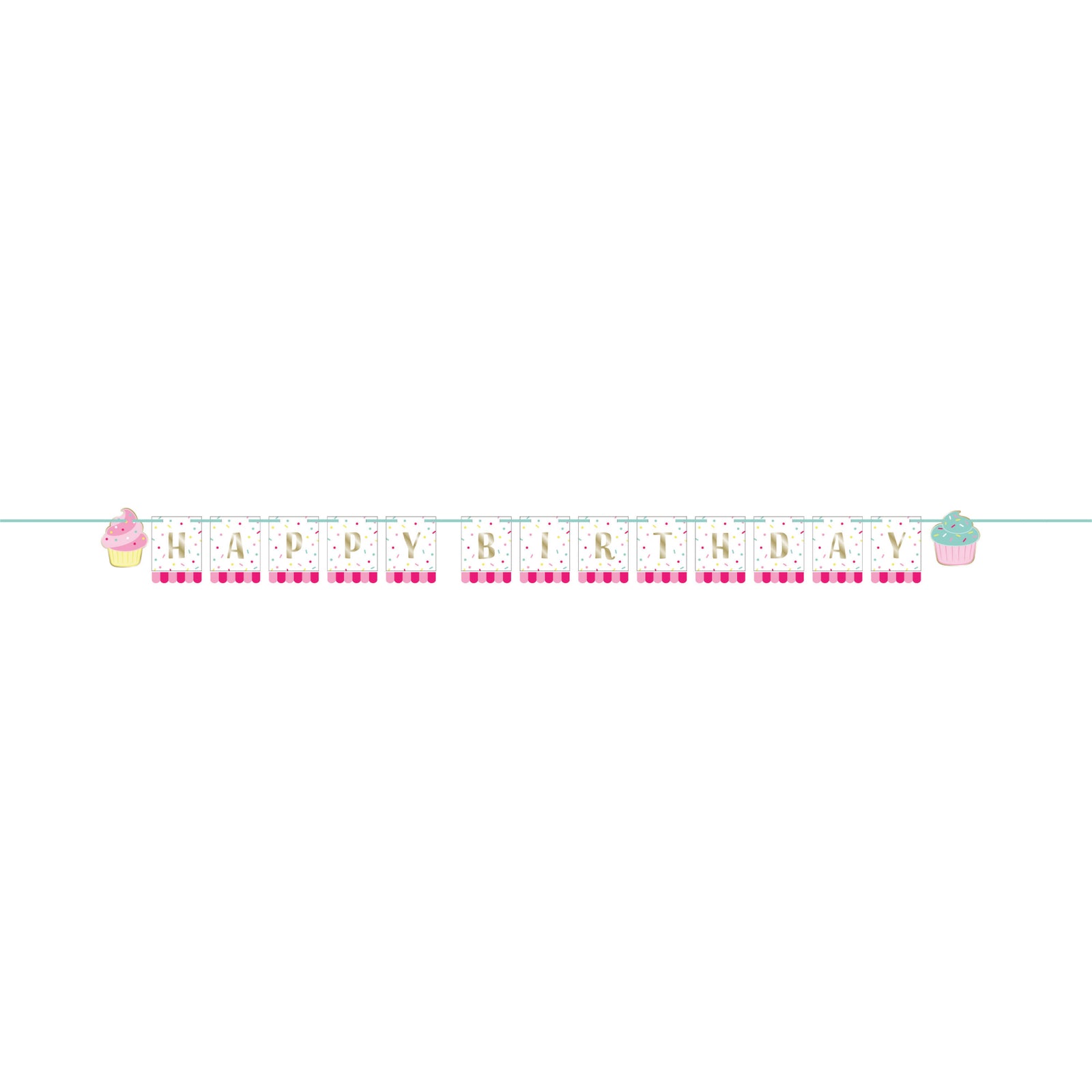 Pastel Happy Birthday Letter Banner 5ft