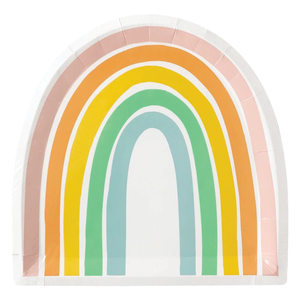 Rainbow Shaped Lunch Plates 8ct | The Party Darling