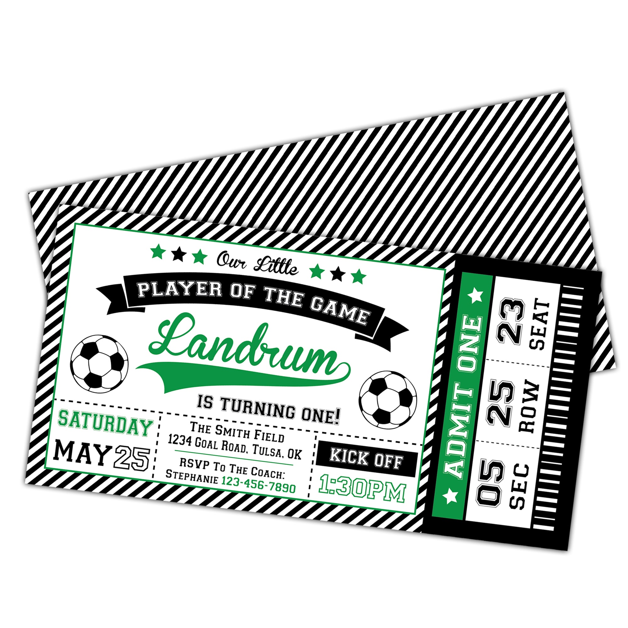 Baseball Ticket Printable Party Invite