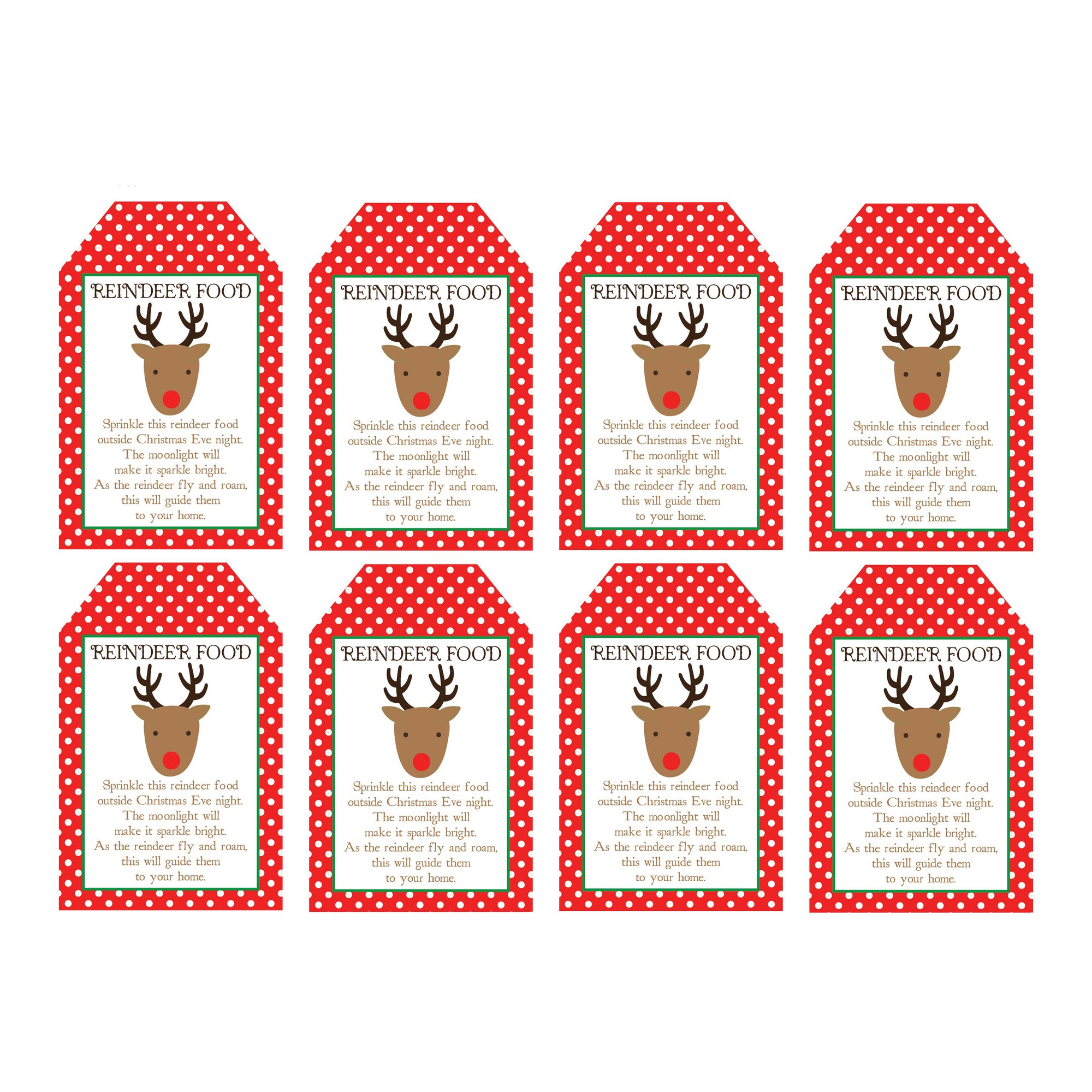 Reindeer Food Free Printable Tags | The Party Darling