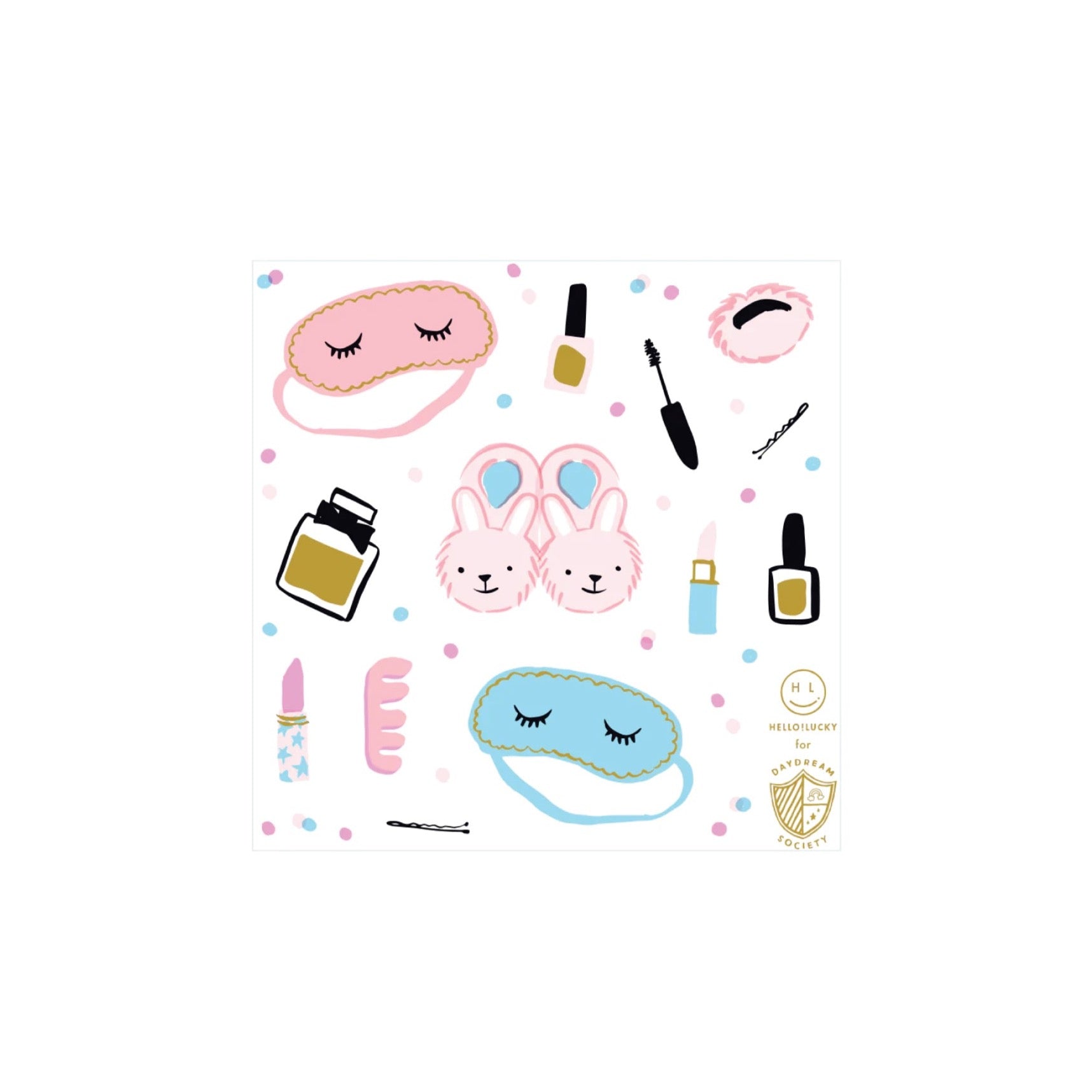 Eyelashes & Cheeks Balloon Stickers, 2 Sheets | The Party Darling
