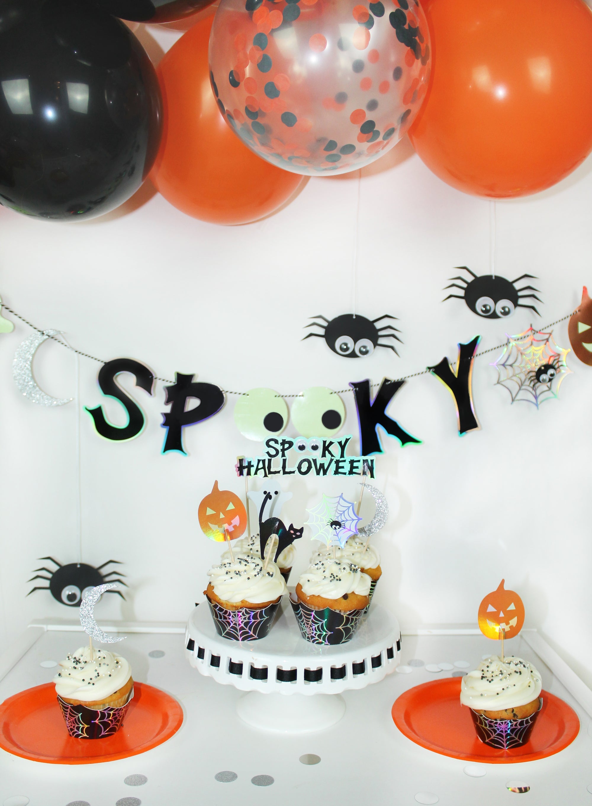 Spooky Spider Hanging Decorations 6ct | The Party Darling