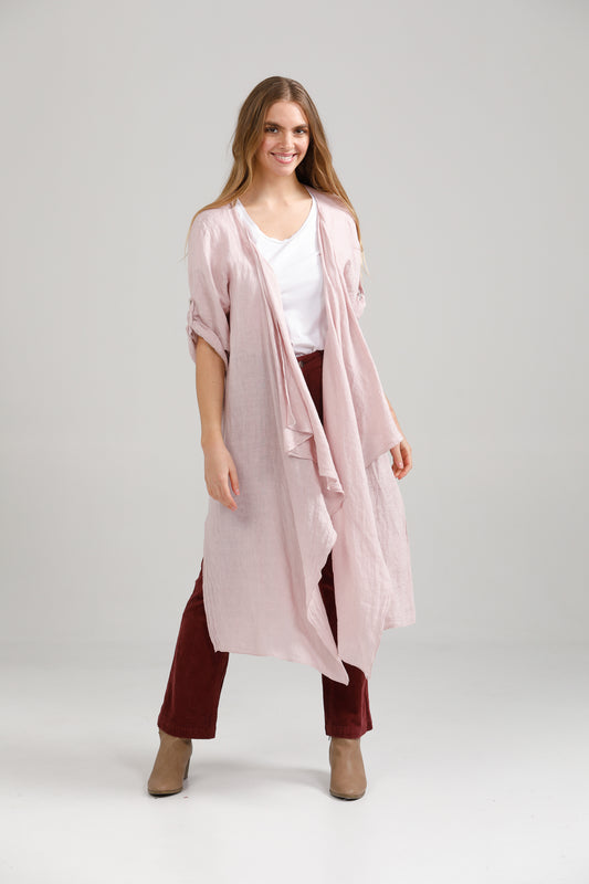 Sabine Linen Duster Coat . Sabine Coat by Miss Rose Sister Violet . Linen Duster  Coat in Natural Linen -  Finland