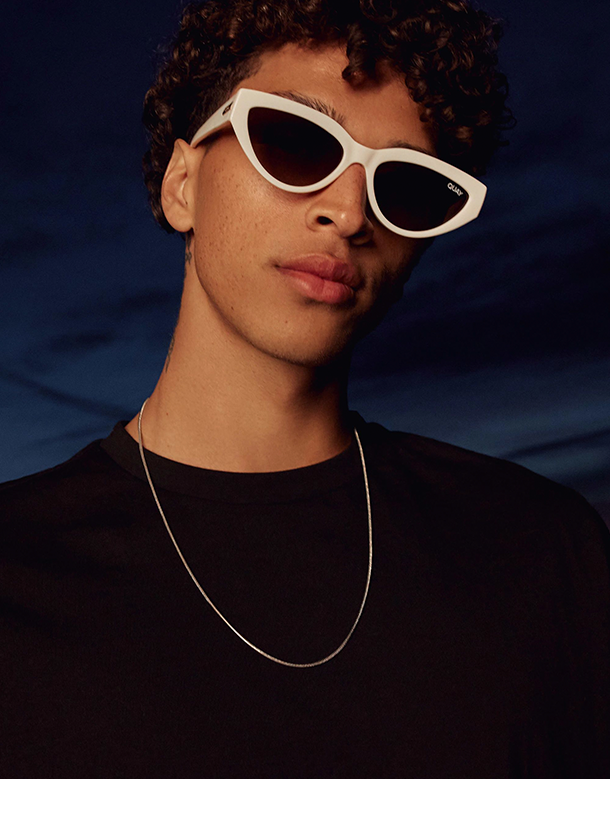 A model wearing sunglasses