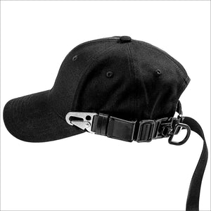 Black Buckle Strapped Hat - limetliss