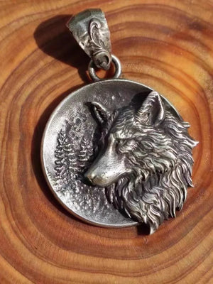 Wolf Sterling silver S925 Pendant - limetliss