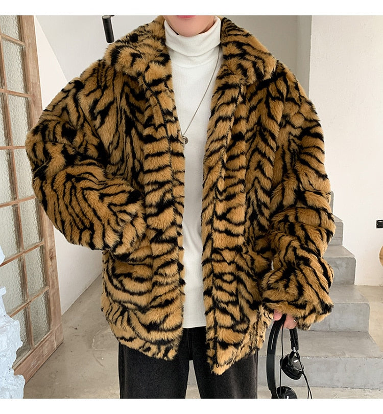 Tiger Stripe Fur Coat – limetliss