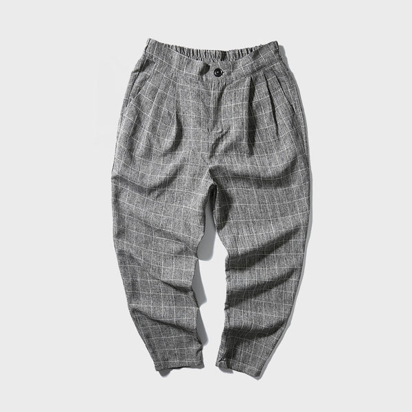 men's clean linen plaid trousers – limetliss