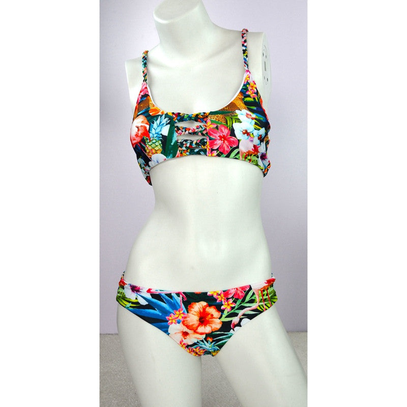 retro print bikini