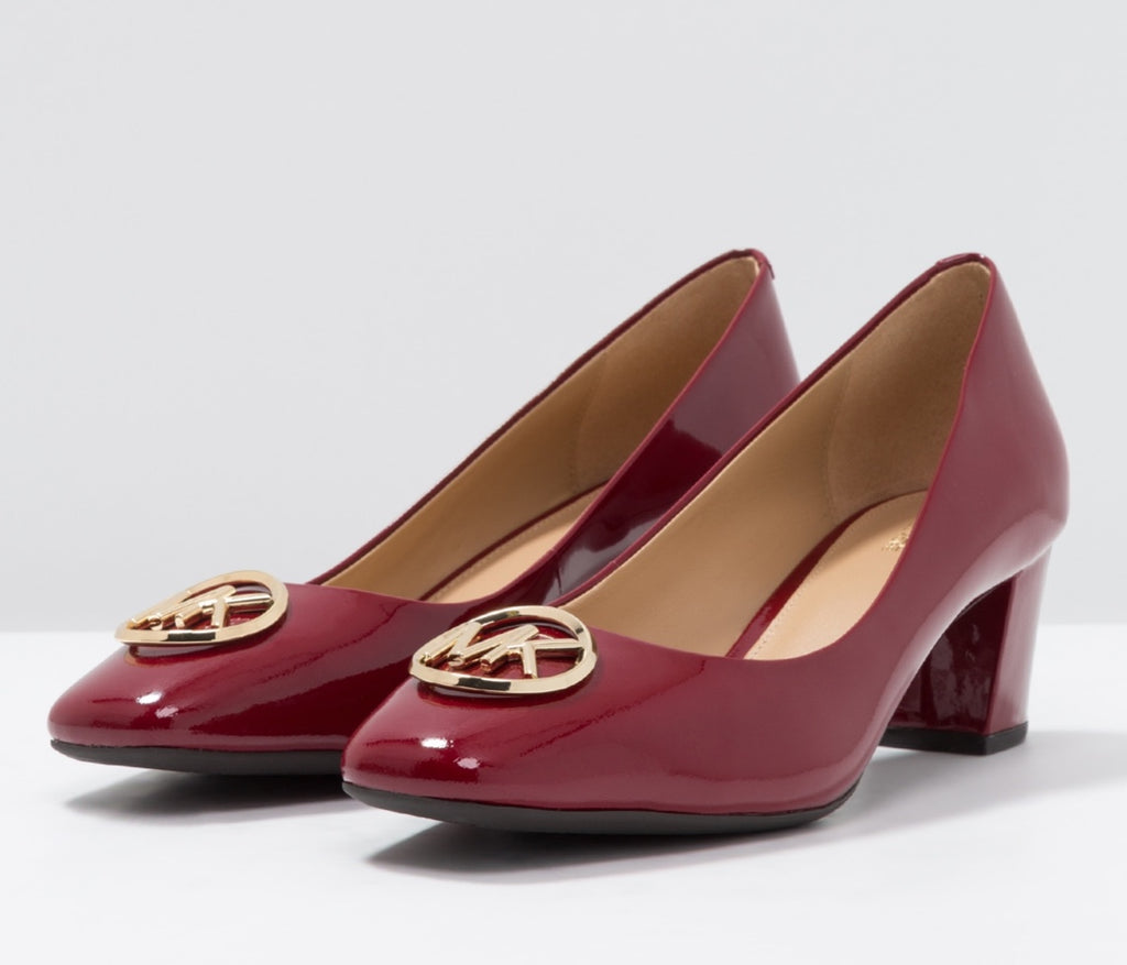 michael kors red patent leather shoes