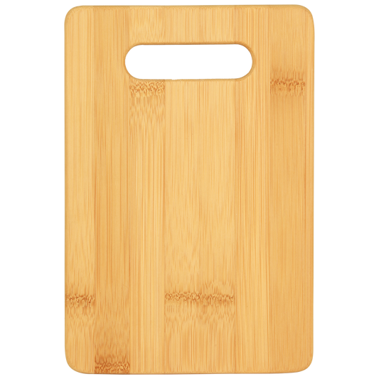 Bamboo Rectangle Cutting Board with Metal Cheese Cutter