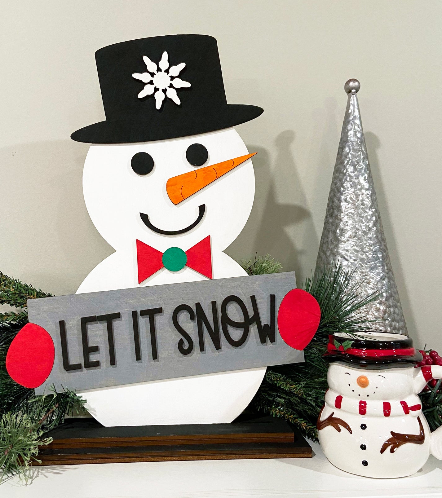 Let it Snow - Ready to Paint Shelf Sitter – New Creations By Jen