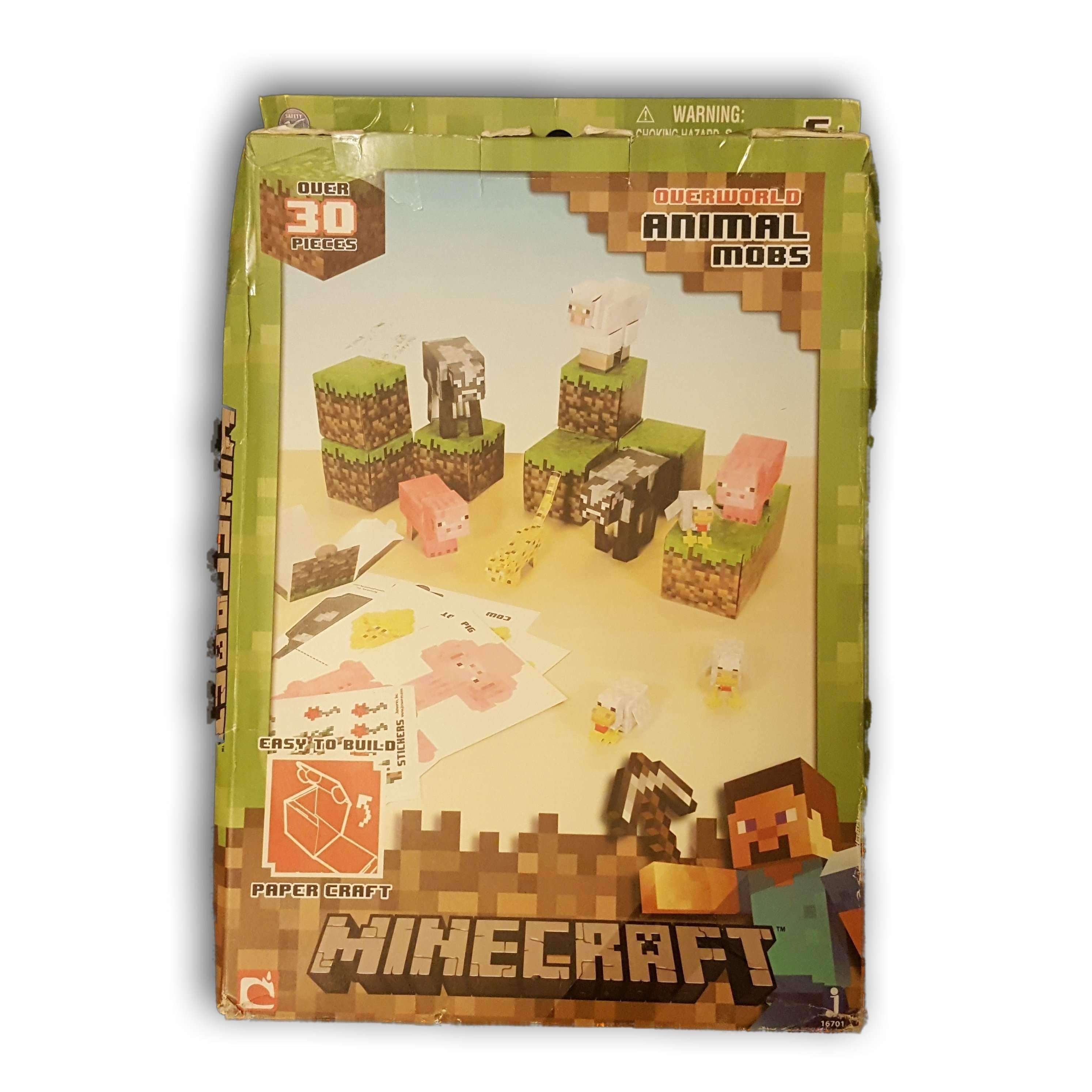  Minecraft Papercraft Animal Mobs Set (Over 30 Pieces) : Toys &  Games