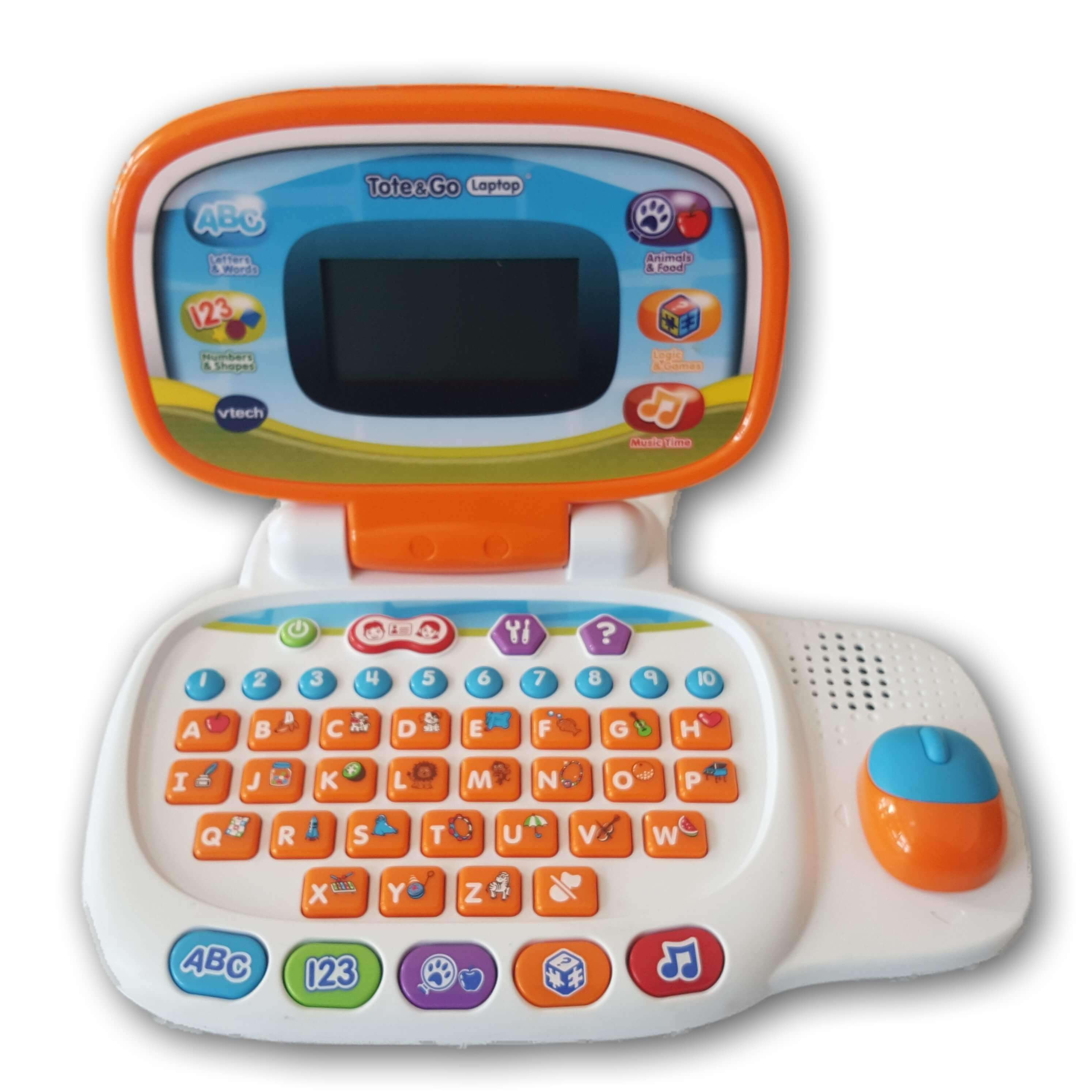 VTECH ~ TOTE & GO LAPTOP ~ EDUCATIONAL ELECTRONIC KIDS COMPUTER TOY ORANGE  - NEW