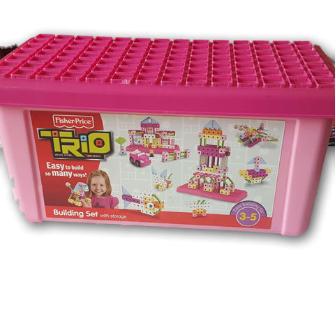 fisher price trio building set with storage