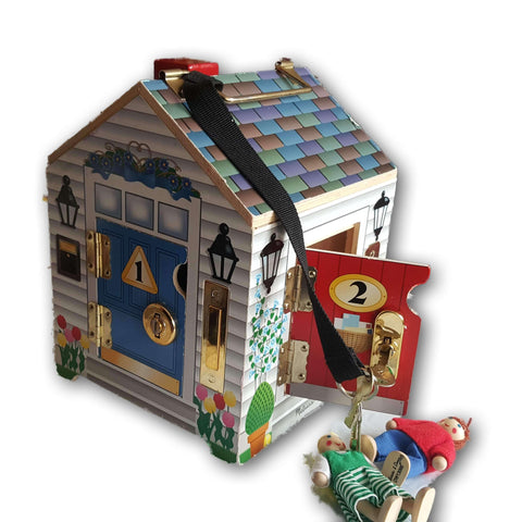 melissa and doug take along wooden doorbell dollhouse