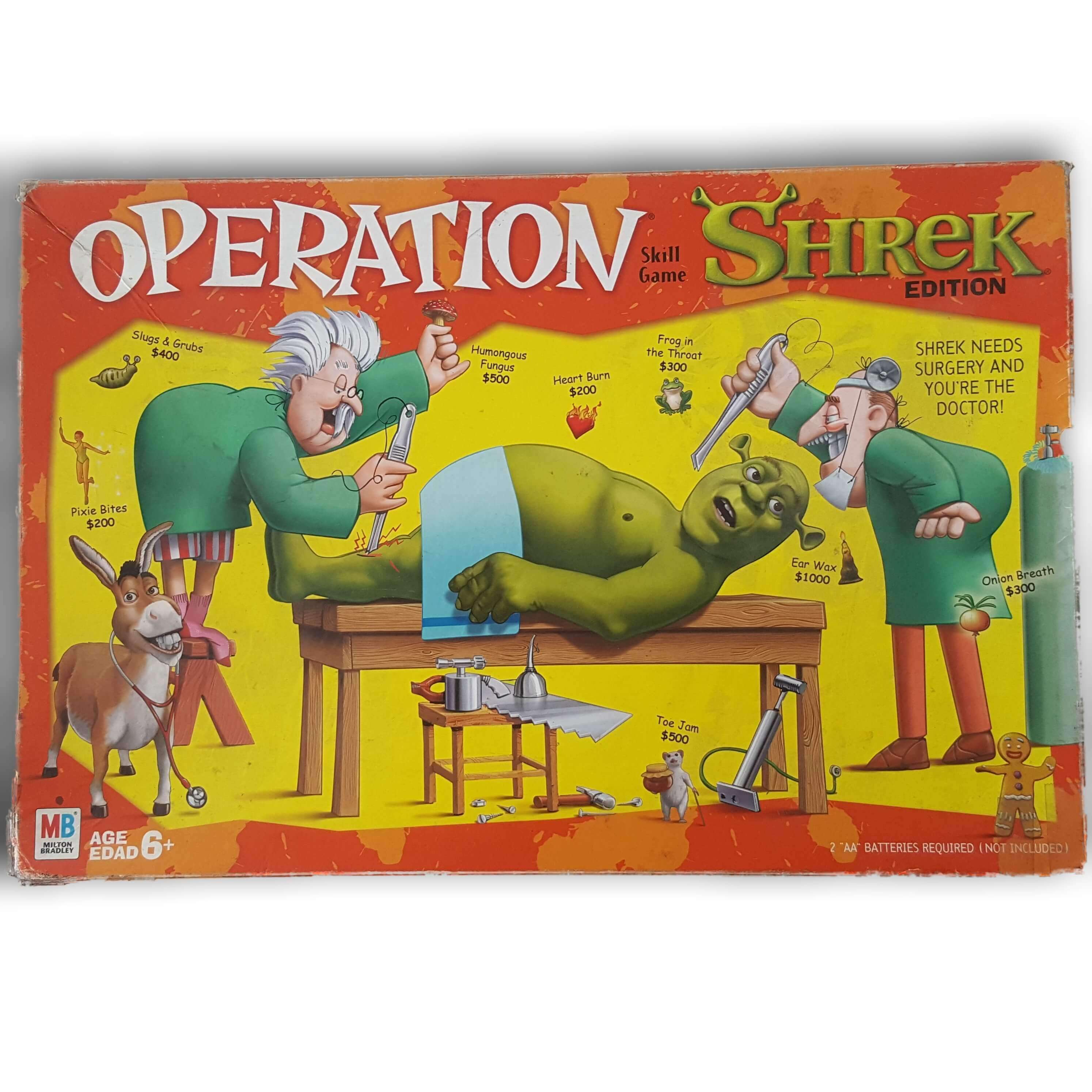 shrek operation game pieces