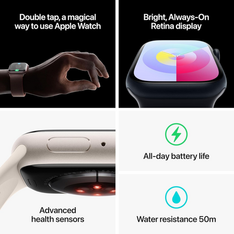 Nouvelles fonctions pour Apple Watch série 9