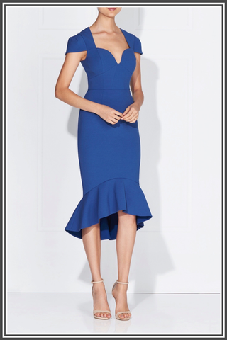 cornflower blue cocktail dress