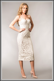 Giselle & Sophia Dolce Midi Dress Ivory