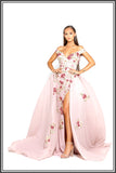 Floral Gown with Overlay skirt