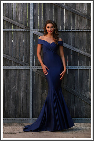 Jadore Leah Dress in Navy