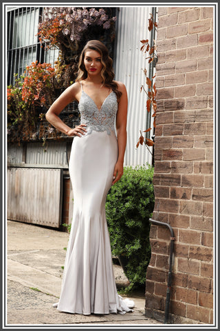 Jadore Holly Dress in Silver