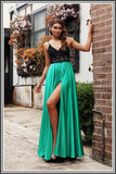 Meghan Gown - Black/Green